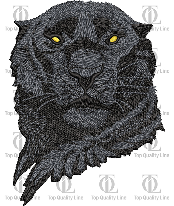 Black Cat logo Best Top Quality Line Embroidery Digitizing Services